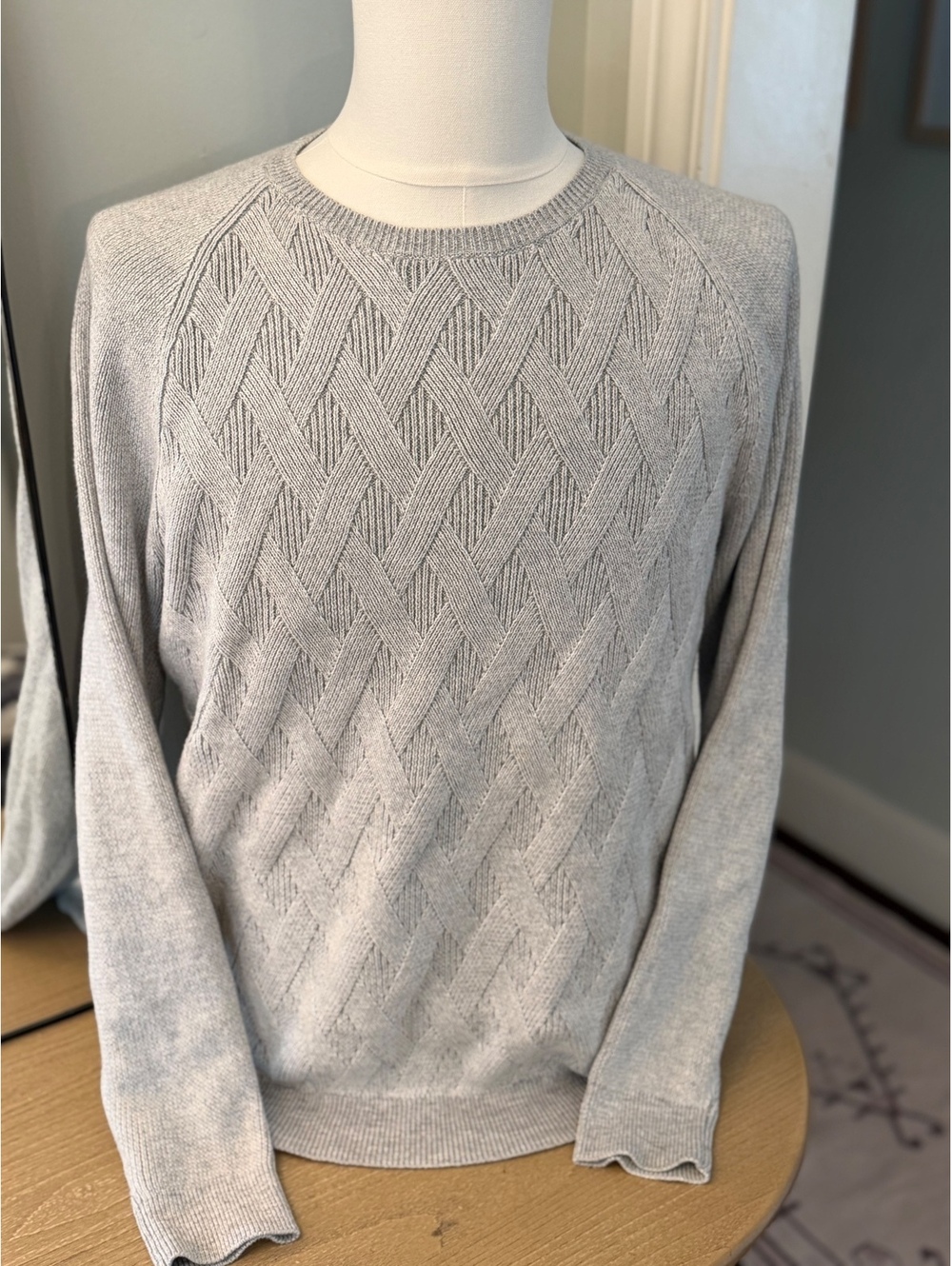 Tommy Bahama Men's Light Gray Cotton Knit Sweater Size M
